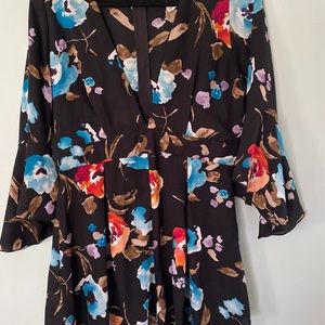 Black Floral Romper